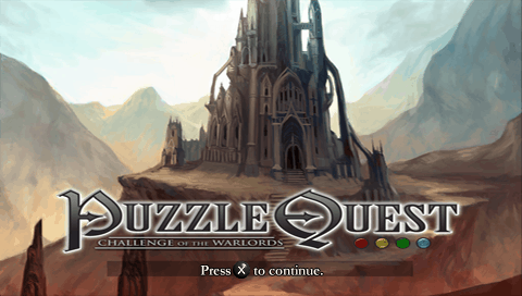 Puzzle Quest Challenge of the Warlords Title Screen